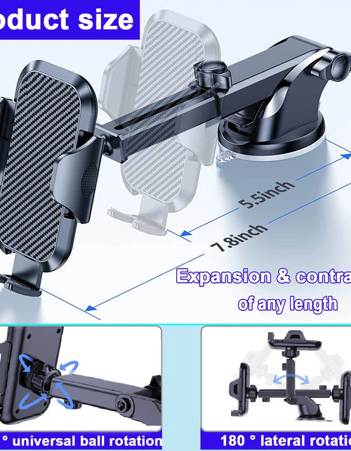 Load image into Gallery viewer, Car Phone Mount, Phone Mount for Car with Car Air Vent Clip, Long Arm Universal Cell Phone Holder,Phone Car Mounts for All Smartphone

