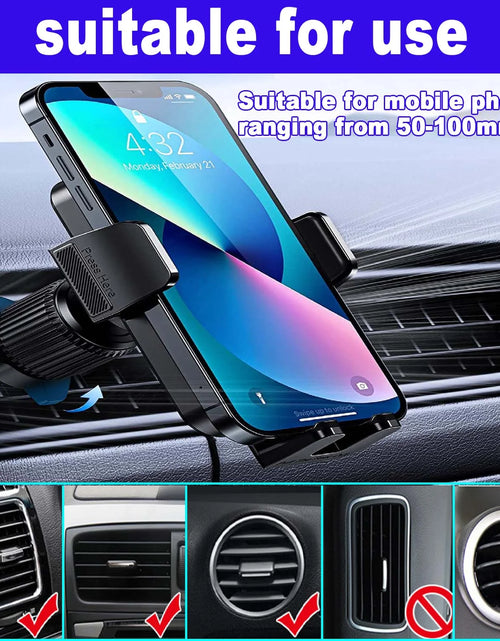 Load image into Gallery viewer, Car Phone Mount, Phone Mount for Car with Car Air Vent Clip, Long Arm Universal Cell Phone Holder,Phone Car Mounts for All Smartphone
