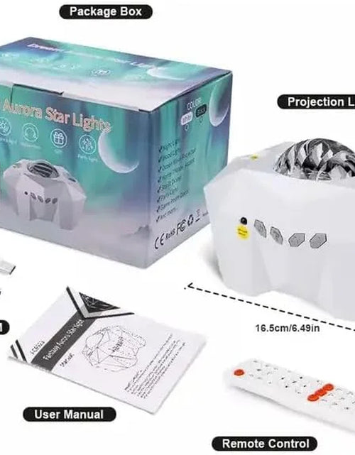 Load image into Gallery viewer, Star Projector with Bluetooth Speaker and Remote, Northern Lights Aurora Projector with Moon and Star
