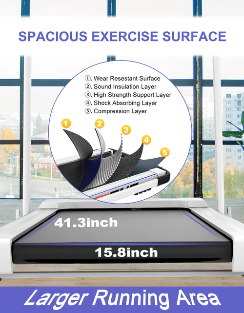 Load image into Gallery viewer, 2.5HP under Desk 2 in 1 Folding Treadmill for Home Office, Foldable Compact Electric Walking Running Machine W/ Remote Control &amp; LED Display, Walking Running Jogging (White)
