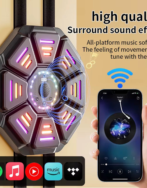 Load image into Gallery viewer, New Smart Music Boxing Machine Bluetooth Wall Mounted Music Boxing Trainer Gym Home Electronic Boxing Target Punching Equipment
