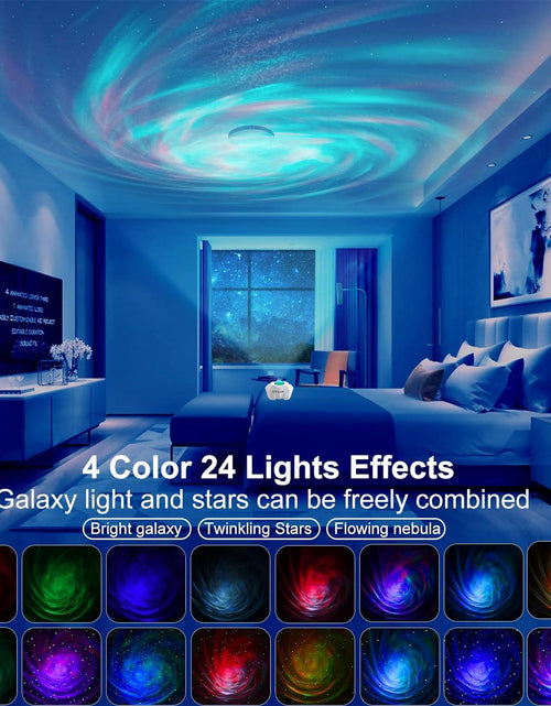 Load image into Gallery viewer, Star Projector with Bluetooth Speaker and Remote, Northern Lights Aurora Projector with Moon and Star

