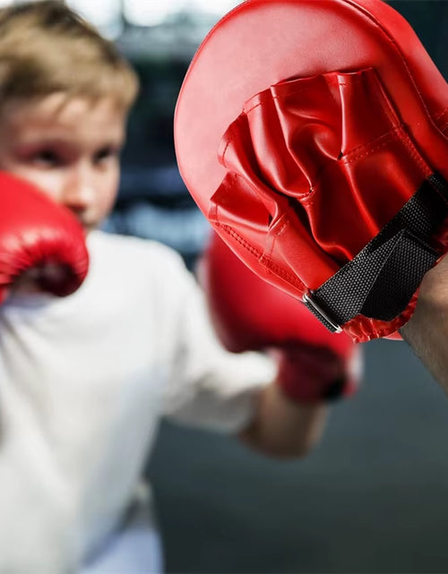 Load image into Gallery viewer, 2Pcs Curved Boxing Bag Taekwondo Muay Thai Karate Adults Kids PU Training Paws Pads Boxing Equipment Focus Punching Bags
