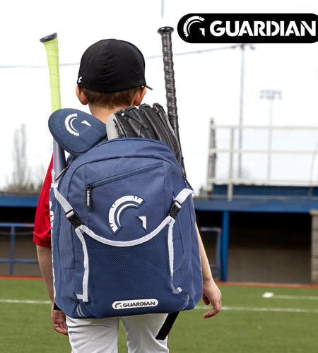 Backpack for Youth, Softball Bag for Girls, Durable Bat Bags Baseball Youth Boys and Girls, Tball Bag – Includes Hook to Hang on Fence - Navy/White