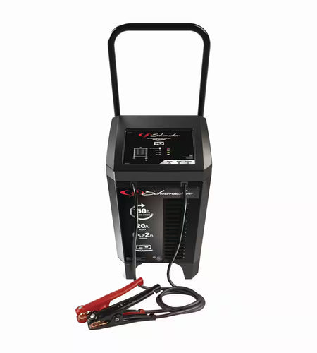 Wheeled Automatic 150A Car Battery Charger and Engine Starter, 20A Boost, 12V for Power Sport, Auto, Marine Batteries