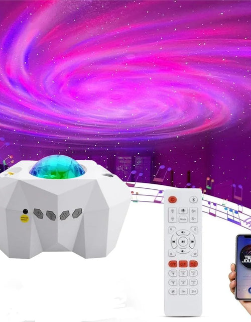 Load image into Gallery viewer, Star Projector with Bluetooth Speaker and Remote, Northern Lights Aurora Projector with Moon and Star

