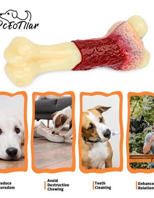 Load image into Gallery viewer, Dog Toys for Aggressive Chewers Large Breed, Beef Flavor Nylon Durable Dog Chew Toys
