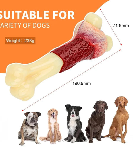 Dog Toys for Aggressive Chewers Large Breed, Beef Flavor Nylon Durable Dog Chew Toys