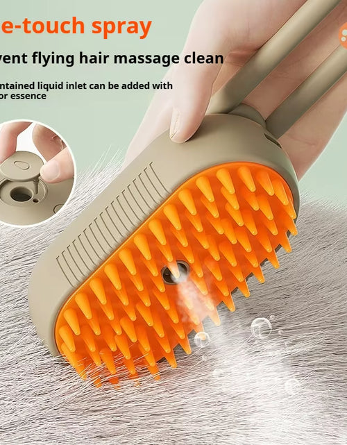 Load image into Gallery viewer, Cat Dog Pet Spray Massage Comb One Button Spray anti Flying Hair Comb Bath Brush Hair Removal Pet Supplies
