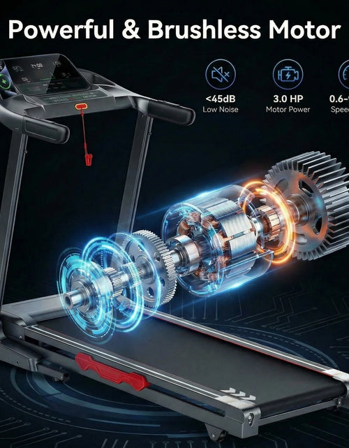 Load image into Gallery viewer, Auto Incline Treadmill Folding Electric Treadmill 286Lbs APP Bluetooth Exercise Treadmill for Home Office Speed Range of 0.6 to 9 Mph
