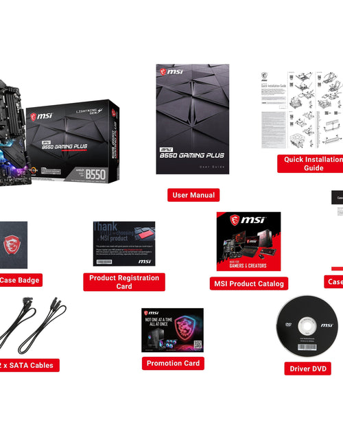 Load image into Gallery viewer, MPG B550 GAMING plus Desktop Motherboard - AMD Chipset - Socket AM4 - ATX (244343)
