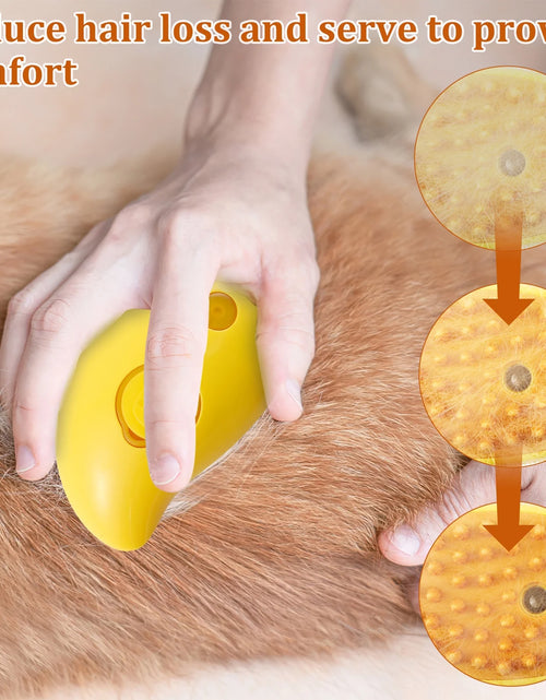 Load image into Gallery viewer, Spray Cat Brush for Shedding 3 in 1 Cat Steamy Brush USB Rechargeable Steamy Cat Brush Efficient Cat Grooming Brush 4.5×2.6×2.4 Inch Cat Steam Brush Self Cleaning Electric Cat Steamer Brush
