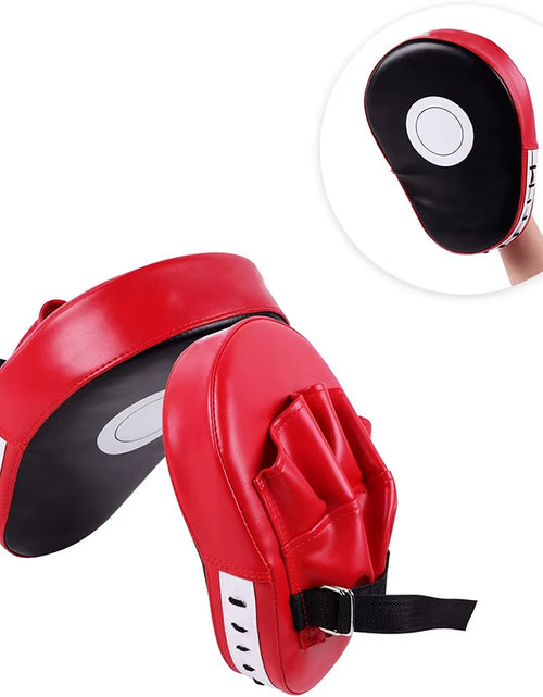 Load image into Gallery viewer, 2Pcs Curved Boxing Bag Taekwondo Muay Thai Karate Adults Kids PU Training Paws Pads Boxing Equipment Focus Punching Bags
