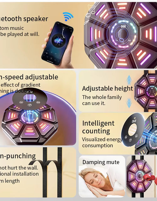 Load image into Gallery viewer, New Smart Music Boxing Machine Bluetooth Wall Mounted Music Boxing Trainer Gym Home Electronic Boxing Target Punching Equipment
