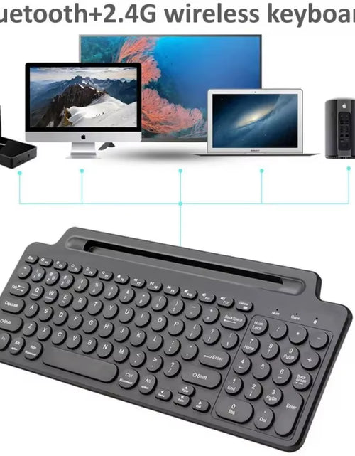 Load image into Gallery viewer, Bluetooth Keyboard 2.4G Wireless Keyboard with Touchpad Card Slot Keyboard for Laptop Tablet Android IOS Ipad Gaming Keyboard
