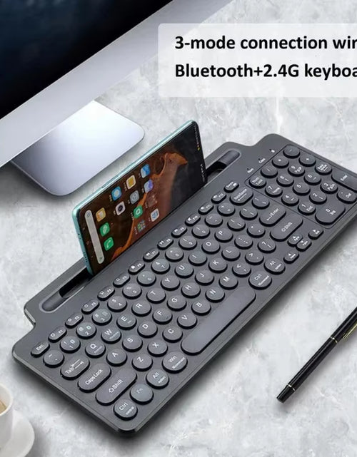 Load image into Gallery viewer, Bluetooth Keyboard 2.4G Wireless Keyboard with Touchpad Card Slot Keyboard for Laptop Tablet Android IOS Ipad Gaming Keyboard

