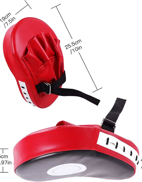 Load image into Gallery viewer, 2Pcs Curved Boxing Bag Taekwondo Muay Thai Karate Adults Kids PU Training Paws Pads Boxing Equipment Focus Punching Bags
