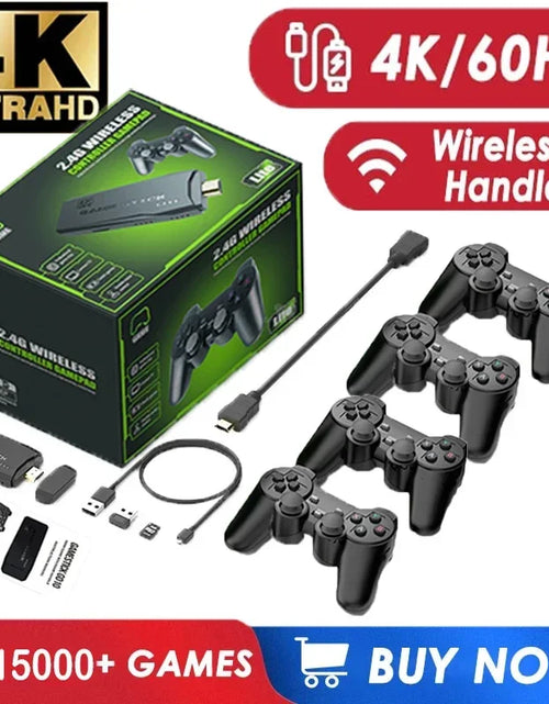 Load image into Gallery viewer, M8 Retro Video Game Console 2.4G Wireless Console Game Retro Game Stick 4K 10000 Games Portable Dendy Game Console for TV
