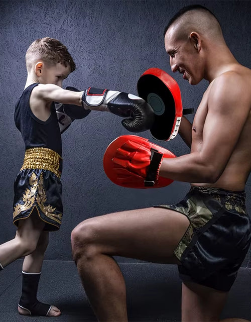 Load image into Gallery viewer, 2Pcs Curved Boxing Bag Taekwondo Muay Thai Karate Adults Kids PU Training Paws Pads Boxing Equipment Focus Punching Bags
