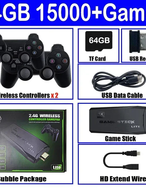 Load image into Gallery viewer, M8 Retro Video Game Console 2.4G Wireless Console Game Retro Game Stick 4K 10000 Games Portable Dendy Game Console for TV
