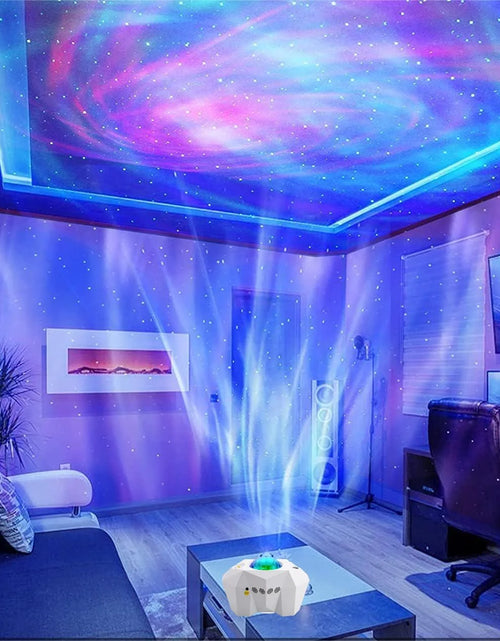 Load image into Gallery viewer, Star Projector with Bluetooth Speaker and Remote, Northern Lights Aurora Projector with Moon and Star
