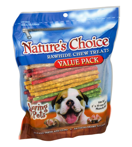 Loving Pets  Rawhide Chew Treats for Dogs, 100.0 PACK