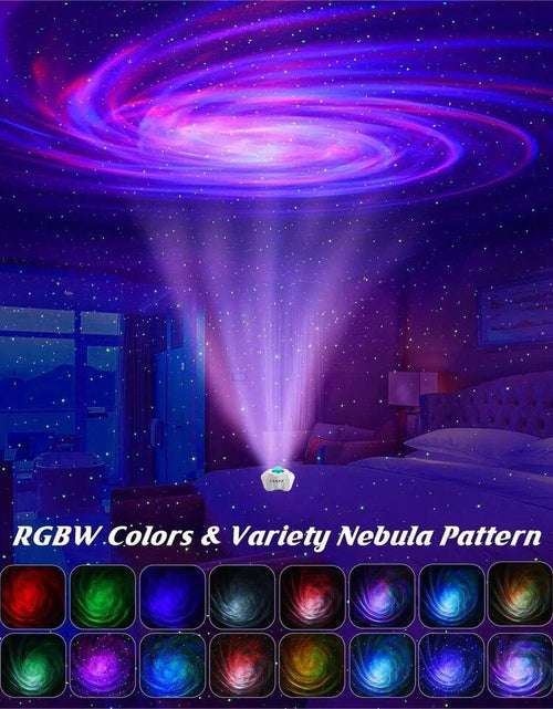 Load image into Gallery viewer, Star Projector with Bluetooth Speaker and Remote, Northern Lights Aurora Projector with Moon and Star
